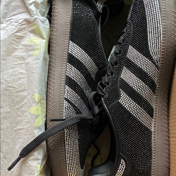 Adidas Black and Silver Rhinestone  Sneakers - Picture 6 of 10